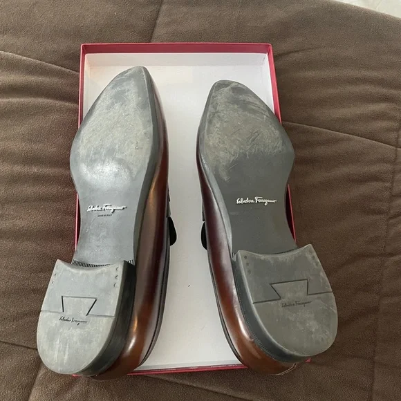 Ferragamo Dinamo Brown leather shoes - Worn only 3x - like new - sz 11.5 D Ferragamo Dinamo Brown leather shoes - Worn only 3x - like  main image 2